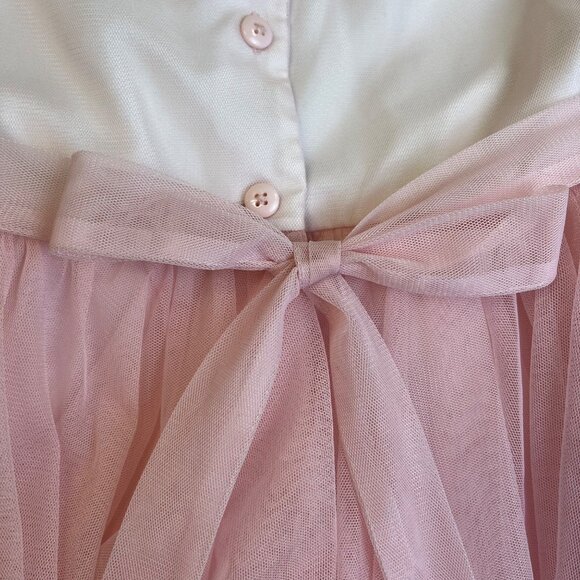 Jona Michelle Baby Girl Pink Floral Tulle Party Dress Sleeveless Sz 6 - Picture 7 of 8